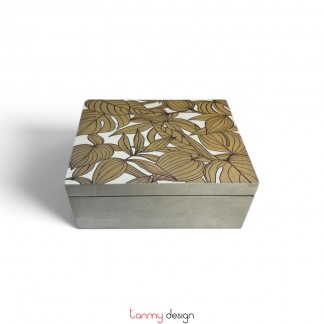 Rectangle lacquer box with flower vine 18*22 cm ( different designs )